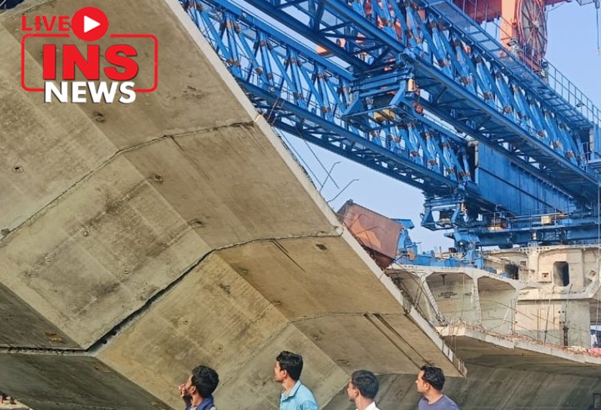 Bihar News- Collapsed on Thursday.The 10.2 km bridge over the Koshi river - One Killed