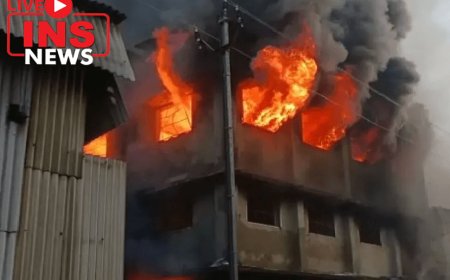 Chemicals in the factory got inflamed triggering a huge blaze in Dombivli MIDC