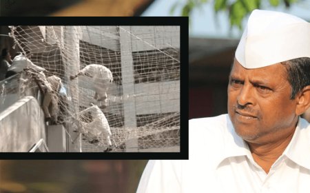 In the tribal community movement, the leader jumped from the third floor of the ministry! there was a net below