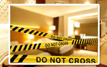 Retired inspector, who reached the hotel to take stock of his son's preparations, dies under suspicious circumstances.