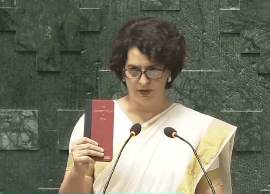 Priyanka Gandhi took oath as a Lok Sabha member! Everyone's eyes are on how Priyanka surrounds PM Modi with her style?