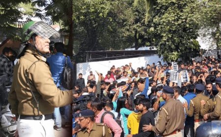 Police lathi-charge on candidates in BPSC 70th prelims exam