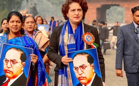 Priyanka Gandhi attacks BJP. "If you have the courage, stand up in Parliament and say 'Jai Bhim'," PM Modi said.