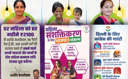 Delhi Election 2025: The Bharatiya Janata Party (BJP), the Aam Aadmi Party (AAP) and the Congress have launched a flurry of schemes for women in the election campaign!