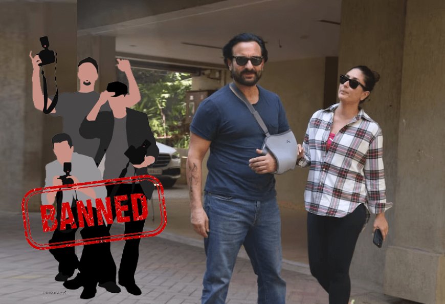 Kareena Kapoor Khan and Saif Ali Khan! Don't follow them to take pictures! Staying away from kids