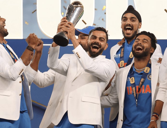 "I'm very lucky," he said. Winning four ICC tournaments is truly a godsend. "