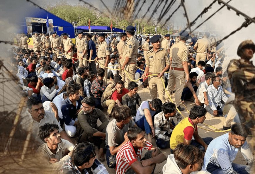 Gujarat police caught more than 1000 illegal Bangladeshis in one night! Women and children also included