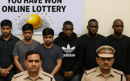The Crime Branch has busted an international cyber gang that used to lure people into winning online lottery. A total of six accused including two Nigerian nationals have been arrested