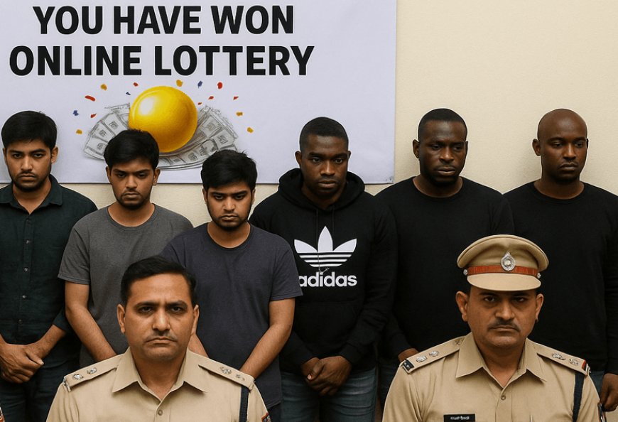 The Crime Branch has busted an international cyber gang that used to lure people into winning online lottery. A total of six accused including two Nigerian nationals have been arrested