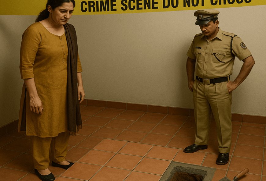 Wife killed her husband in film Drishyam style! She buried her husband's body and laid tiles on top of it