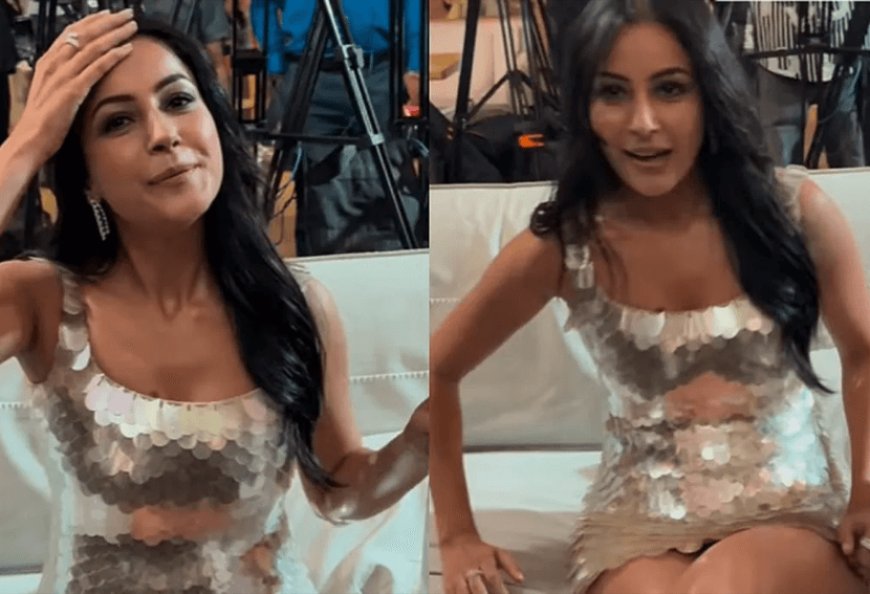 Shehnaaz Gill became a victim of an oops moment! Her short dress became a headache for Shehnaaz