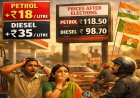 Enjoy your time until the elections! Petrol prices will increase by ₹18 and diesel by ₹35 per liter immediately after the elections.