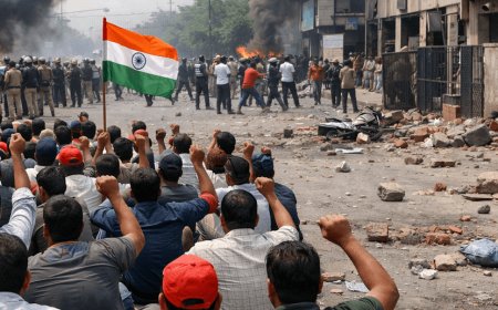 Despite the announcement of a minimum wage hike, workers' protests continue in Noida! Stone-pelting and vandalism escalate into violence.