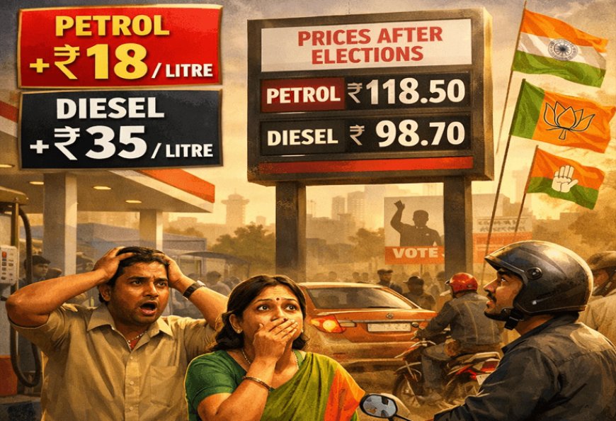Enjoy your time until the elections! Petrol prices will increase by ₹18 and diesel by ₹35 per liter immediately after the elections.