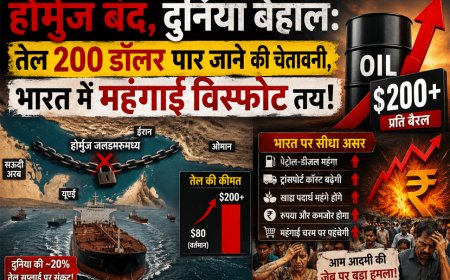 “Hormuz closed, world in trouble: Oil prices may cross $200, inflation set to explode in India!”