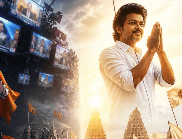 “Victory on the doorstep of power in Tamil Nadu: TVK emerges as the largest party with 108 seats, but falls ten steps short of a majority—preparing to form a government based on organic support, conditional on self-respect.”