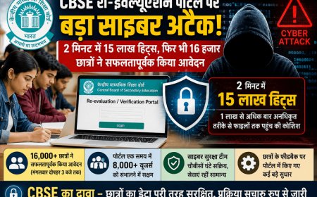 CBSE re-evaluation portal hit by a major cyber attack! 1.5 million hits in 2 minutes, yet 16,000 students successfully applied.