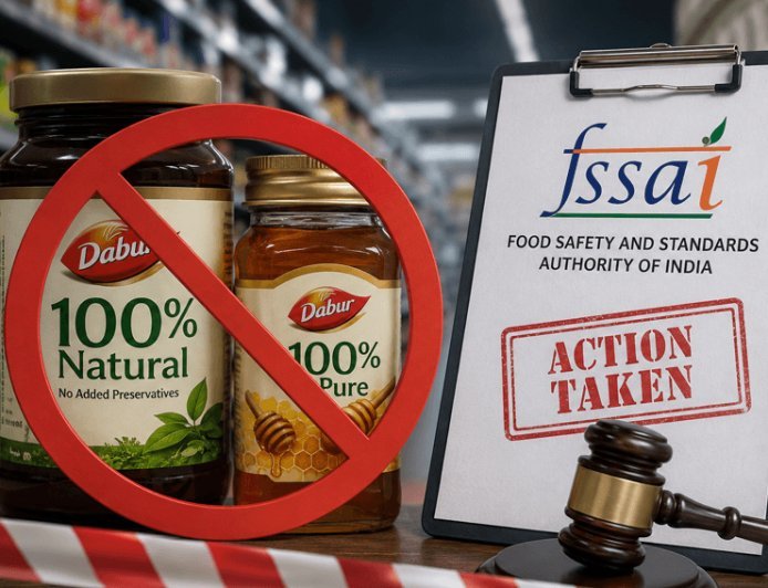 FSSAI's big action on Dabur: Ban on sale of food products with claims like '100% Natural' and '100% Pure'