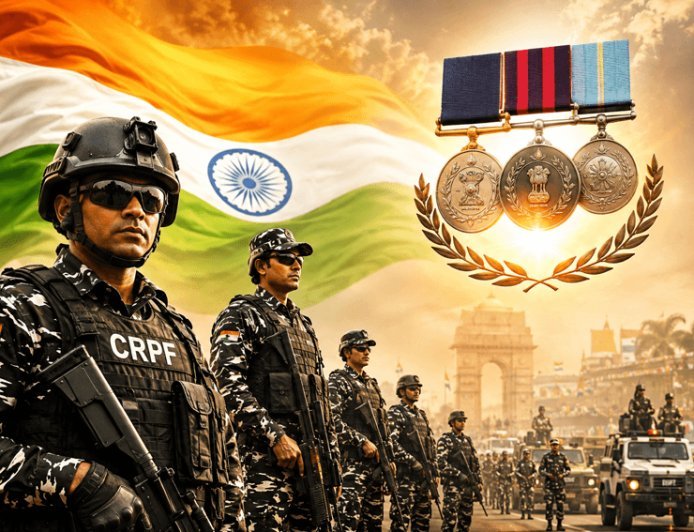 Salute to the bravery of CRPF! Highest number of gallantry medals awarded on India's 80th Independence Day