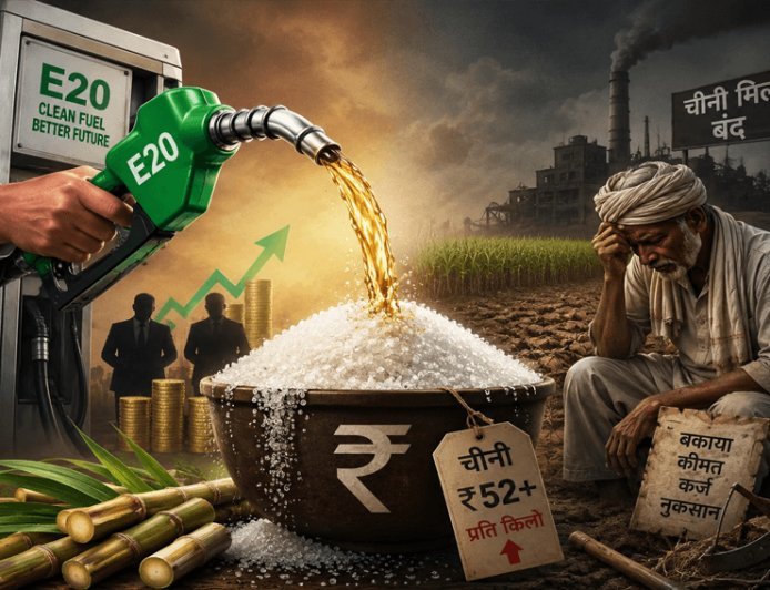 Sugar is expensive, farmers are suffering. In the sweetness of E20, whose benefit, whose harm?