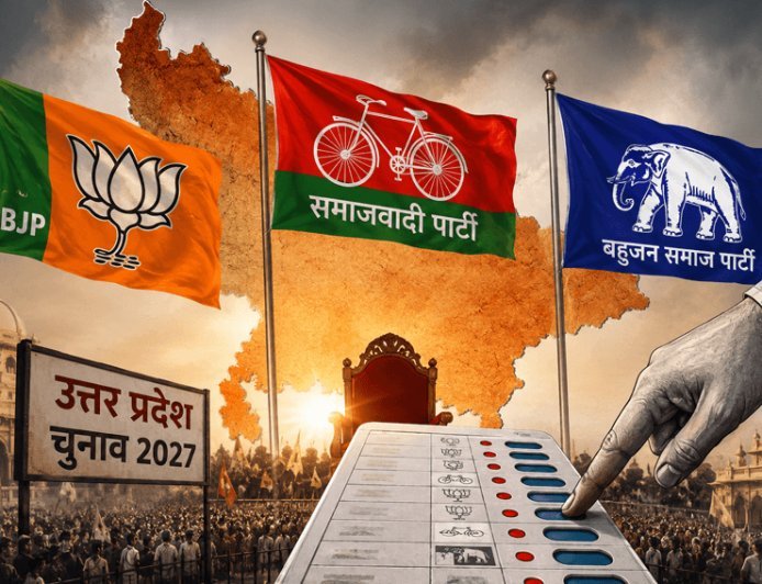 UP elections in 2027: The political battle is heating up between the BJP and the SP-BSP alliance.