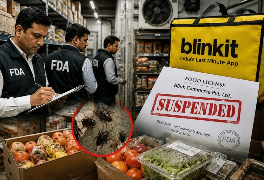The FDA's big action on Blinkit: Food license suspended for finding cockroaches, filth and expired goods
