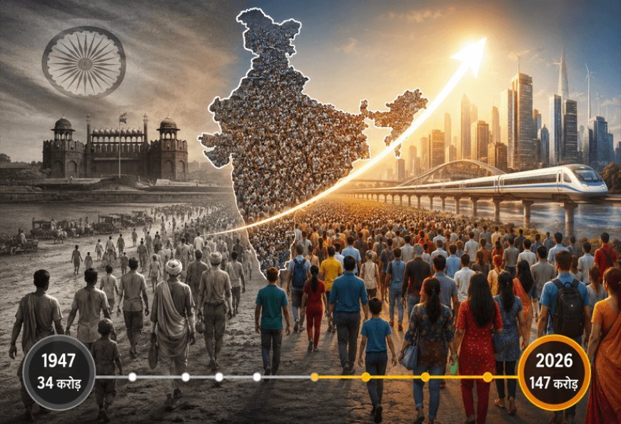 The 80-year journey: India's population to more than quadruple from 34 crore at the time of independence to 147 crore in 2026