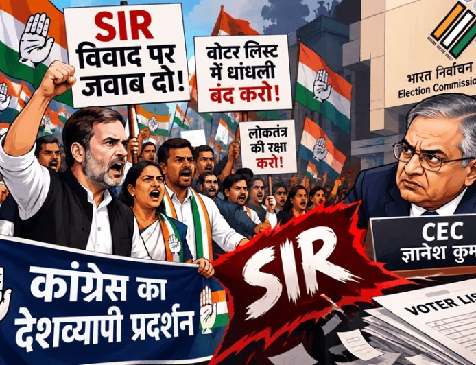 The struggle on the streets over the SIR dispute! Congress stages nationwide protest against CEC Gyanesh Kumar