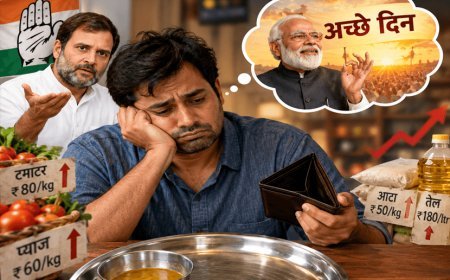 The plate is expensive, the pocket is empty... then whose 'achche din' came? Congress questions Modi government  claims of a jump in the prices of onions, garlic to ginger and lemon; "Now the time has come for the Prime Minister to pick up the bag," Ramesh said. '
