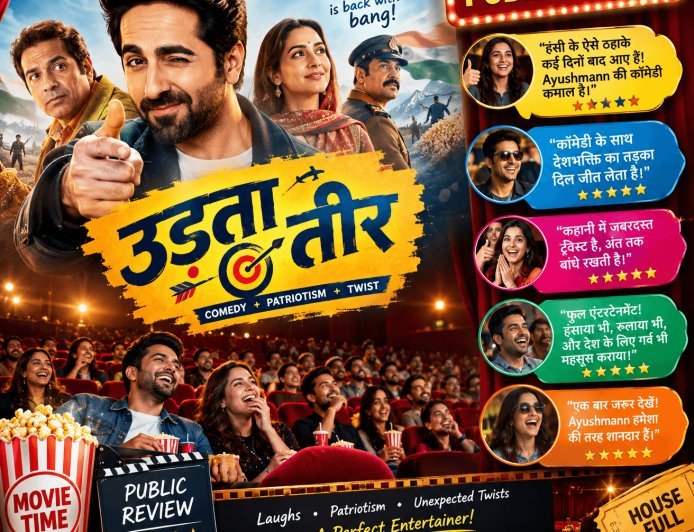 'Udta Teer 'evokes laughter in theatres! Ayushmann Khurrana's comedy, patriotic tadka and terrific twist leave the audience spellbound