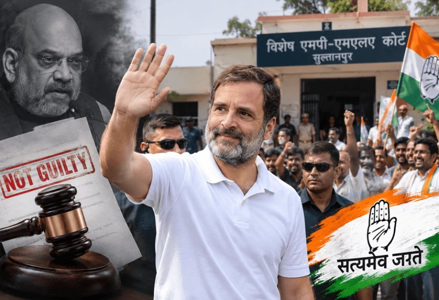 Rahul Gandhi acquitted in defamation case after 8 years. Congress says' Satyamev Jayate'
